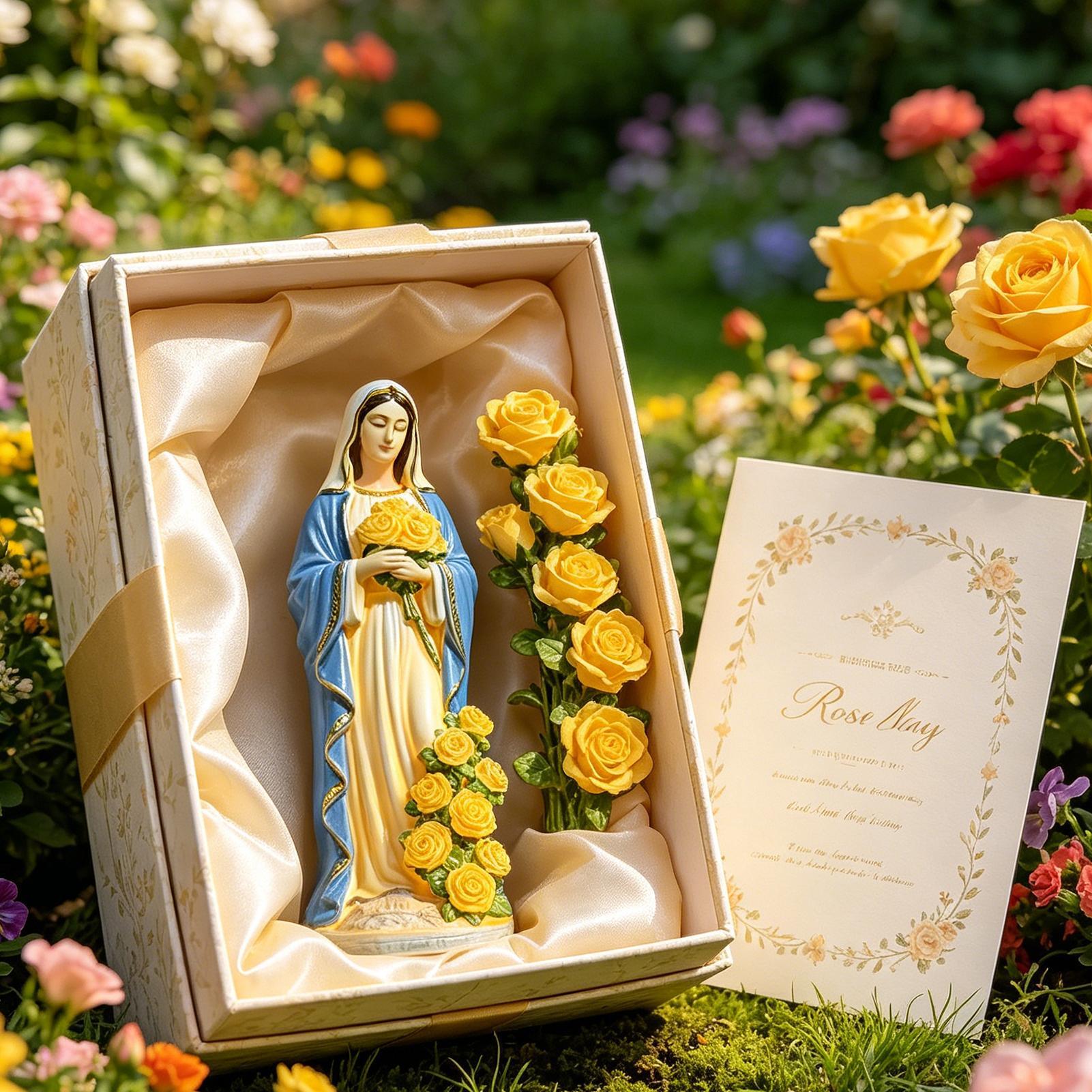 Photocell Outdoor Lighting - Statue solaire de la Vierge Marie,