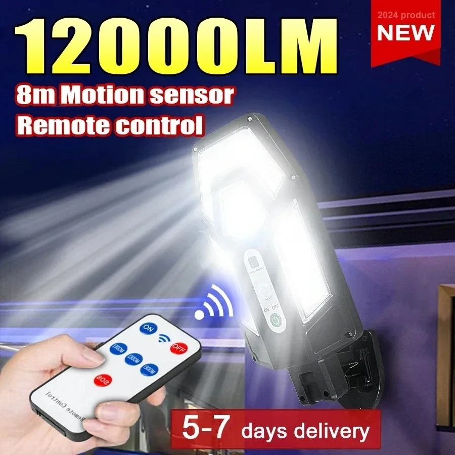 Photocell Outdoor Lighting - 12000LM lampe murale solaire puissante avec