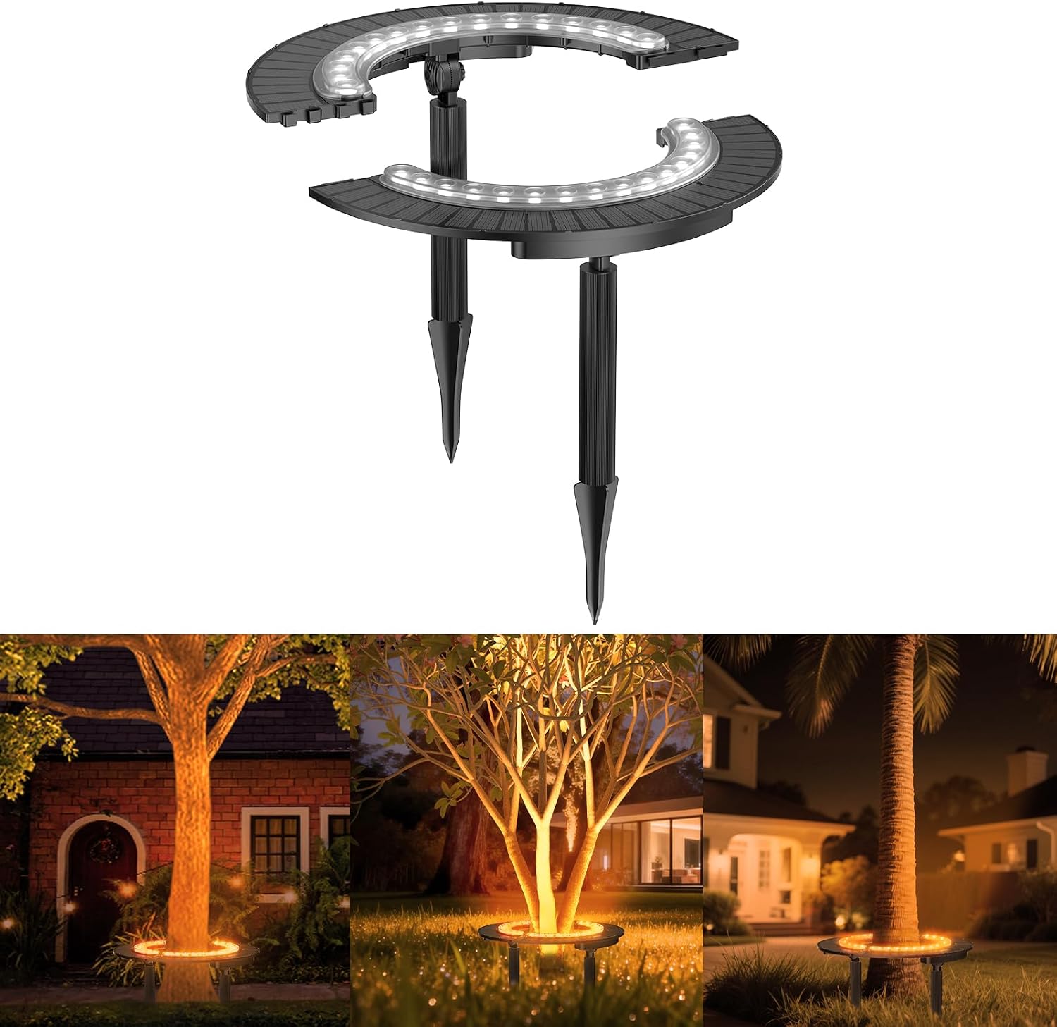 Outdoor Lighting Tree - Lampe solaire sans fil pour palmier,