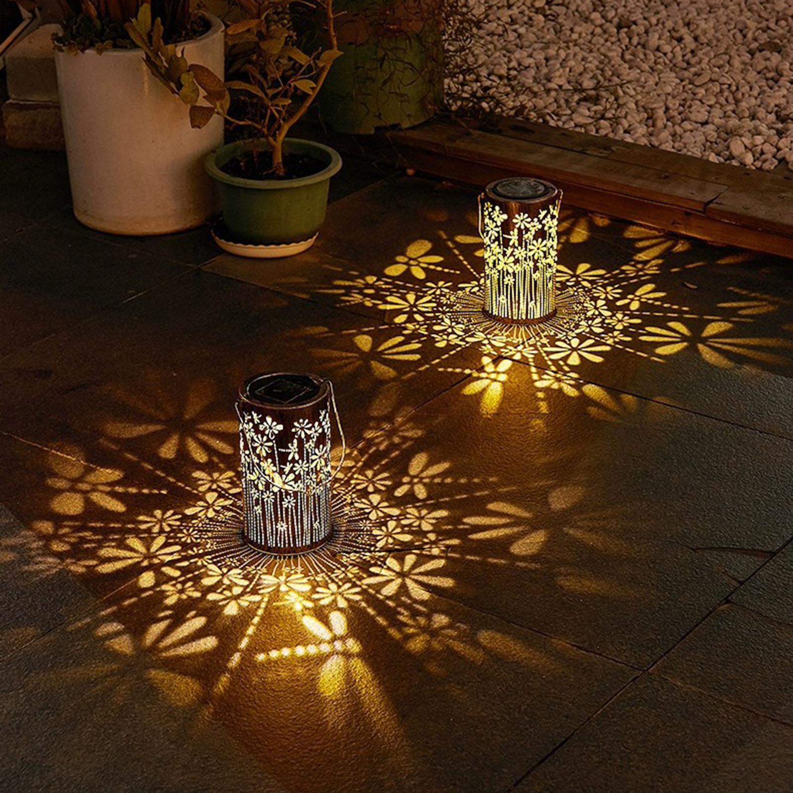 Solar Path Light - Lampes solaires colorées en métal en
