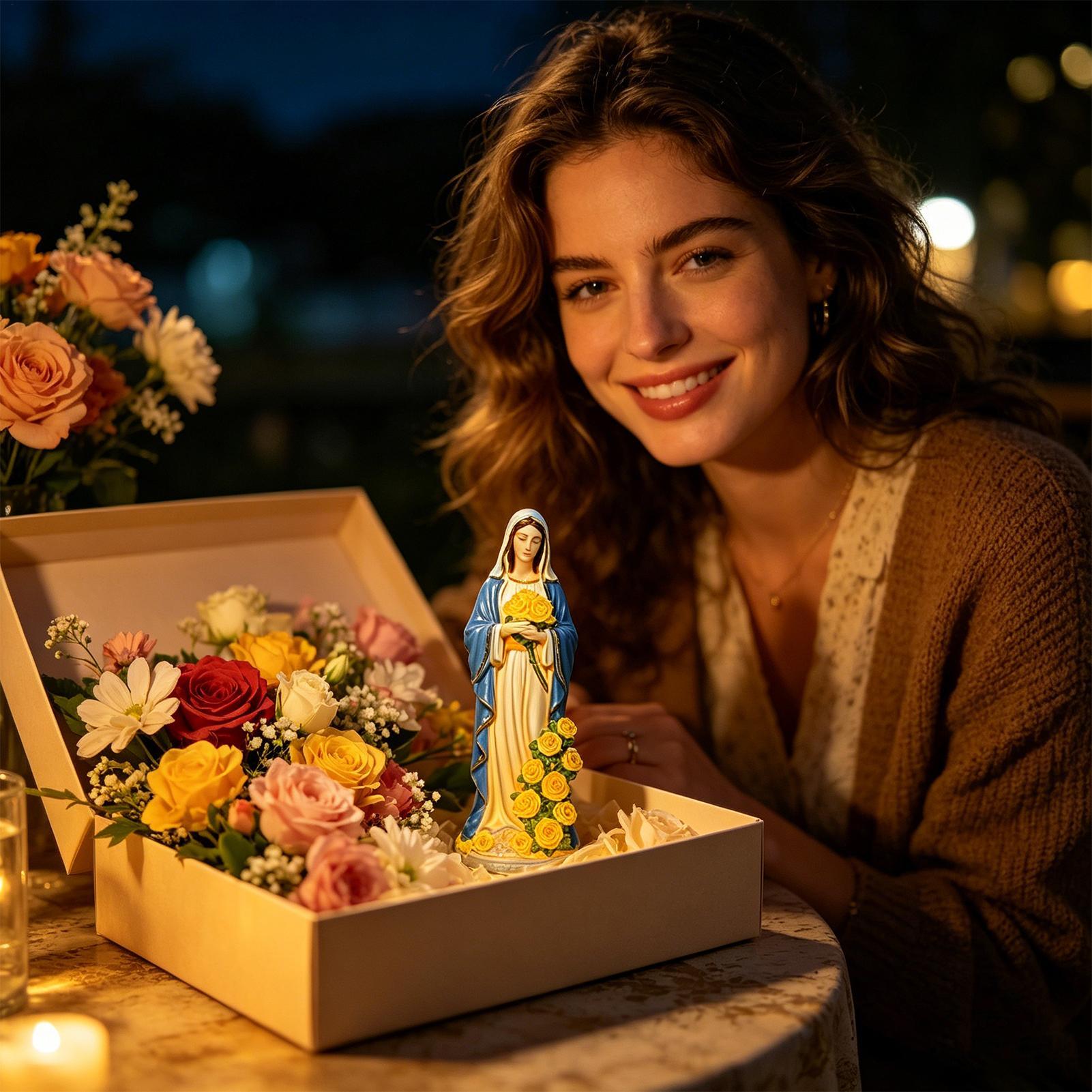 Statue solaire de la Vierge Ma - Photocell Outdoor Lighting avis et prix