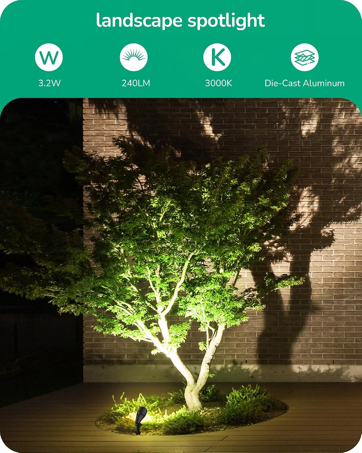 Projecteur basse tension en al - Outdoor Lighting Tree avis et prix